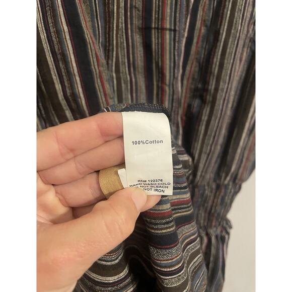MUSTARD SEED Cotton Striped Mini Dress Size Medium - Picture 6 of 6